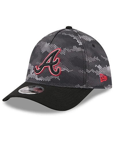 New Era Men's Black Atlanta Braves Camo 39THIRTY A-Frame Flex Hat