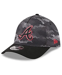 New Era Men's Black Atlanta Braves Camo 39THIRTY A-Frame Flex Hat