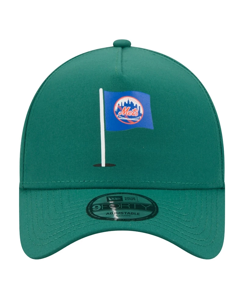 New Era Men's Green New York Mets Pin Seeker 9FORTY A-Frame Adjustable Hat