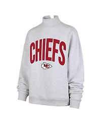 '47 Brand Women's Gray Kansas City Chiefs Subtle Muse Mock Neck Sweatshirt