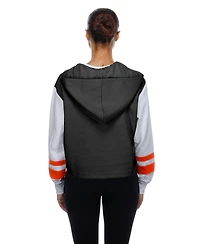 New Era Women's Black San Francisco Giants Boxy Lace-Up Hoodie