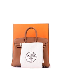 Pre-Owned HERMES Birkin 25 Handbag Brown Togo with Palladium Hardware
