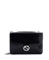 Pre-Owned Gucci Medium Interlocking Shoulder Bag Patent