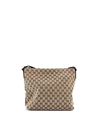 Pre-Owned Gucci Medium Front Pocket Web Messenger Gg Canvas