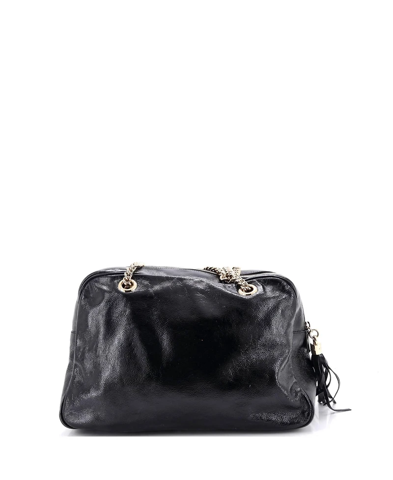Pre-Owned Gucci Medium Soho Chain Zip Shoulder Bag Patent
