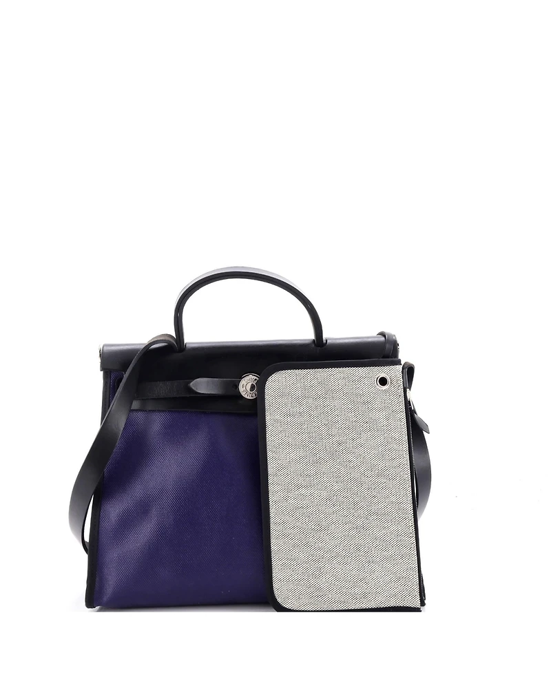 Pre-Owned Hermes 31 Herbag Zip Berline Vache Canvas and Leather