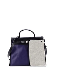 Pre-Owned Hermes 31 Herbag Zip Berline Vache Canvas and Leather