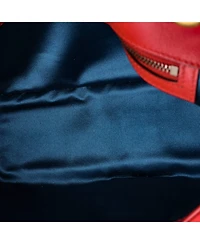 Pre-Owned Gucci Small Gg Marmont Flap Bag Matelasse Velvet
