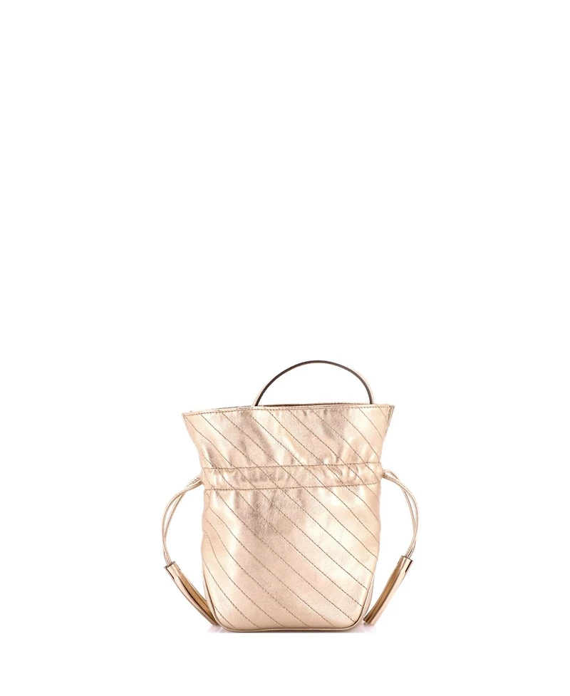 Pre-Owned Gucci Mini Blondie Nm Bucket Bag Diagonal Quilted Leather