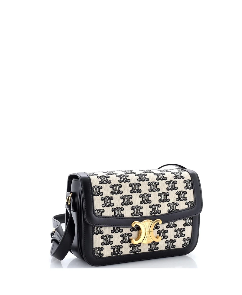 Pre-Owned Celine Medium Triomphe Shoulder Bag Triomphe Canvas