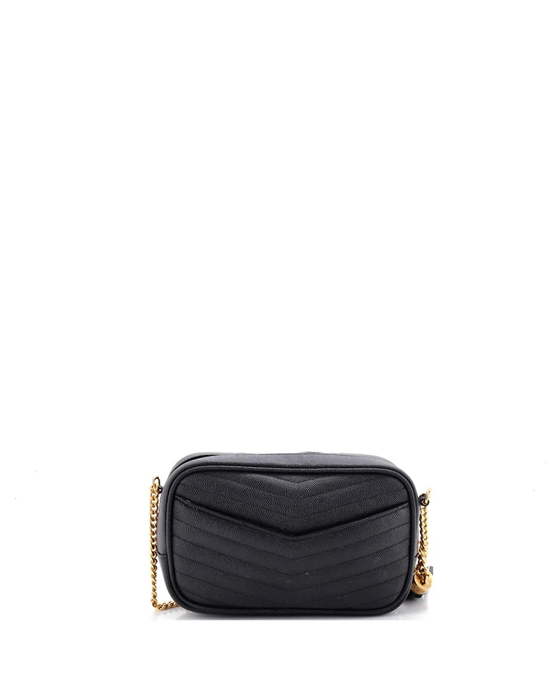 Pre-Owned Saint Laurent Mini LouLou Crossbody Bag Matelasse Chevron Leather