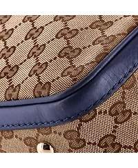 Pre-Owned Gucci Medium Vintage Web Boston Bag Gg Canvas
