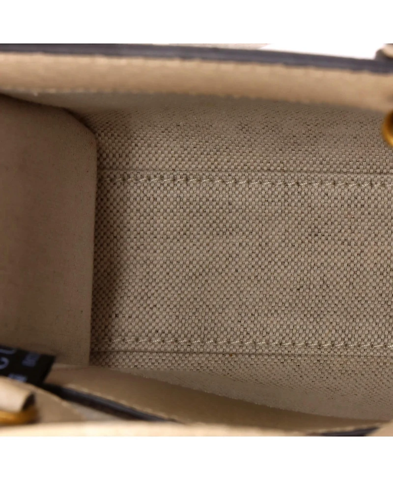 Pre-Owned Gucci Mini Interlocking G Patch Tote Gg Coated Canvas