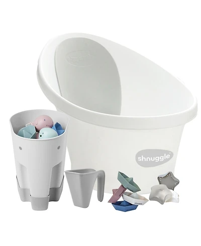 Shnuggle Baby Boys' and Baby Girls' Bath and Accessories Bundle, 5-Piece Set