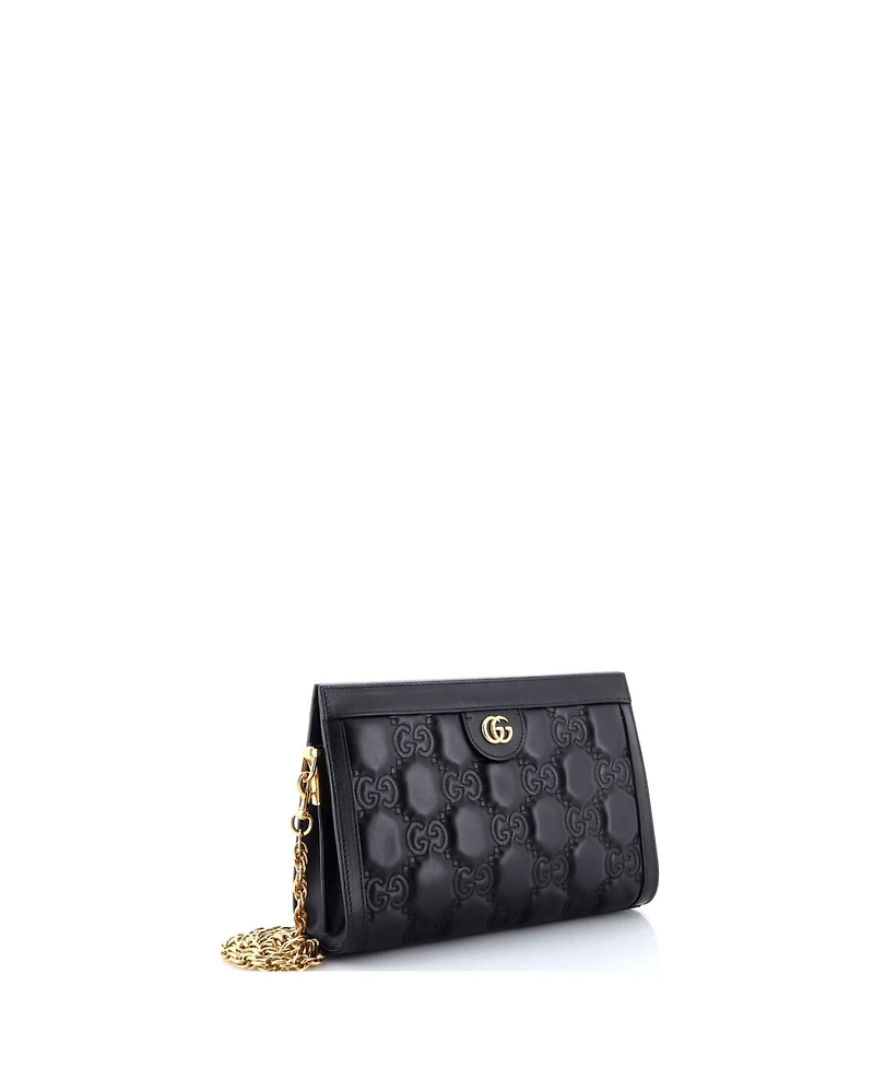 Pre-Owned Gucci Small Gg Shoulder Bag Gg Matelasse Leather