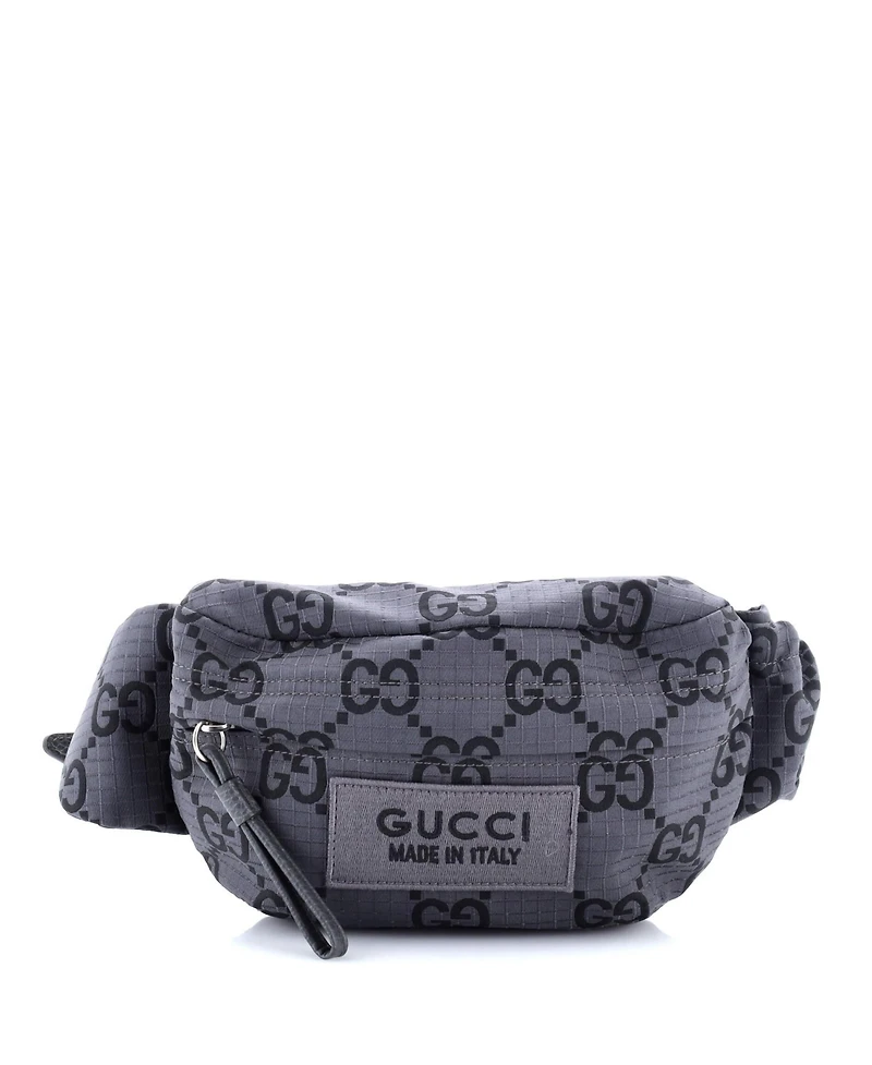 Pre-Owned Gucci Ripstop Belt Bag Gg Nylon and Leather