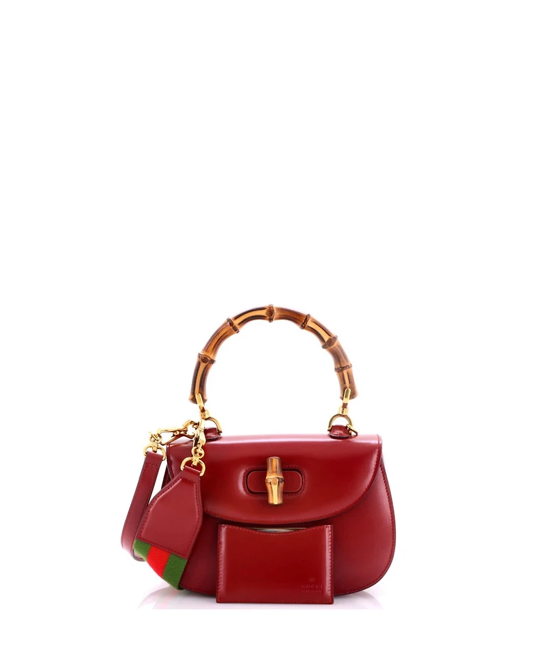 Pre-Owned Gucci Small Bamboo 1947 Top Handle Bag Leather