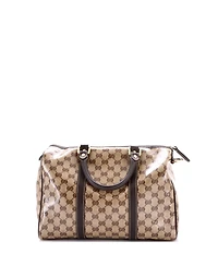 Pre-Owned Gucci Medium Joy Boston Bag Gg Coated Canvas