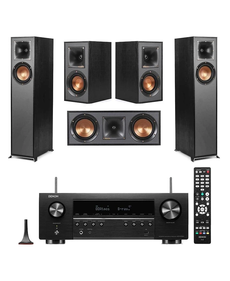 Klipsch Reference 5.0 Home Theater System with Floorstanding Speaker, R-52C Center Channel Speaker