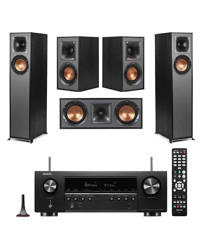 Klipsch Reference 5.0 Home Theater System with Floorstanding Speaker, R-52C Center Channel Speaker