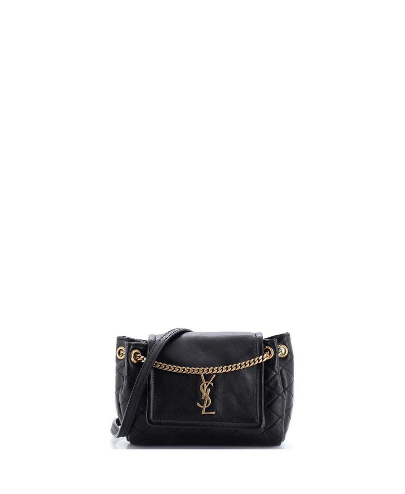 Pre-Owned Saint Laurent Mini Nolita Satchel Quilted Leather