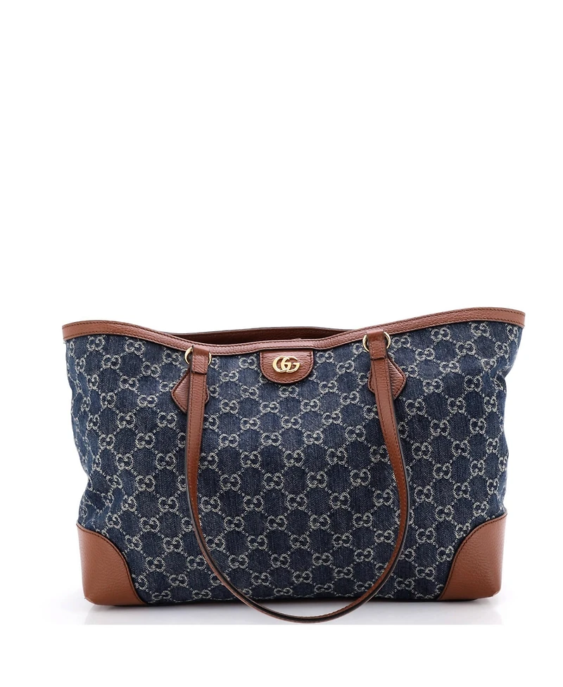 Pre-Owned Gucci Medium Ophidia Shopping Tote Gg Denim