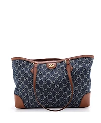 Pre-Owned Gucci Medium Ophidia Shopping Tote Gg Denim