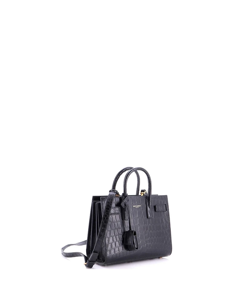 Pre-Owned Saint Laurent Nano Sac de Jour Nm Bag Embossed Leather