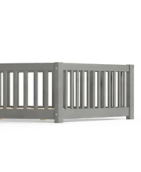 Streamdale Furniture Floor Bed with Safety Guardrails and Door