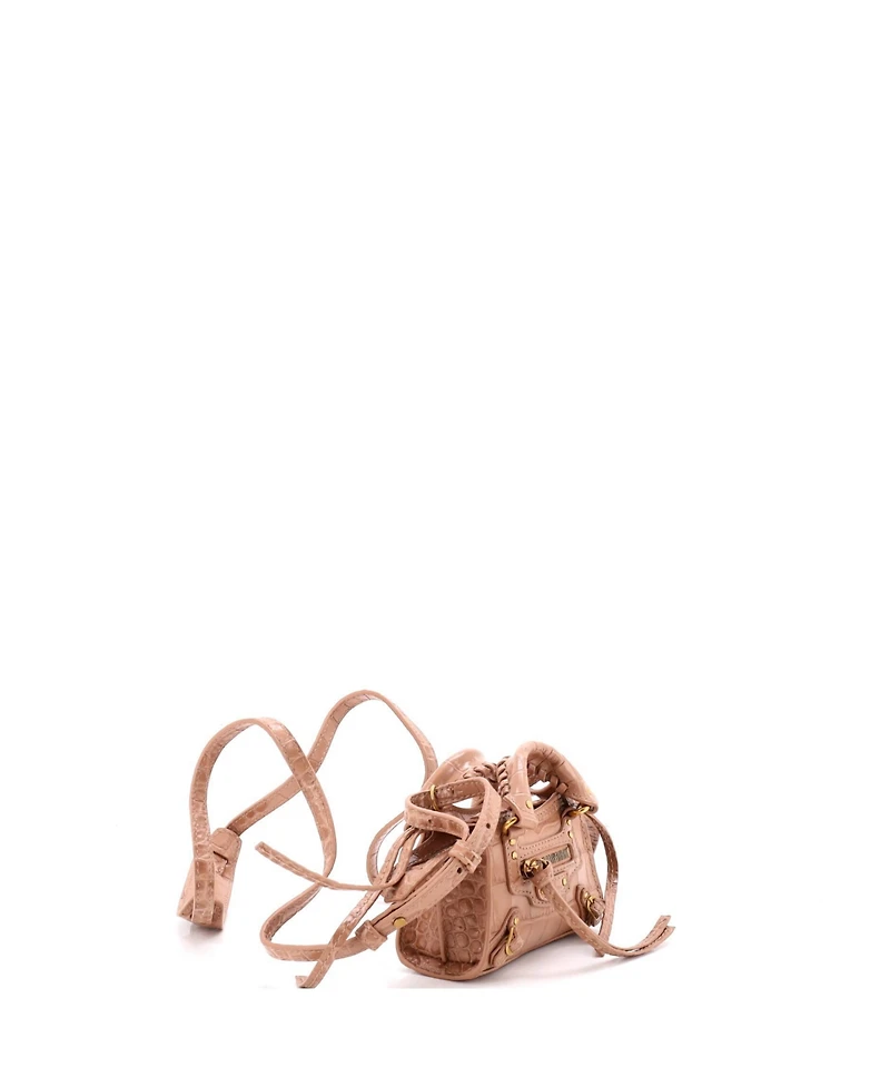 Pre-Owned Balenciaga Super Nano Neo Classic City Bag Embossed Leather