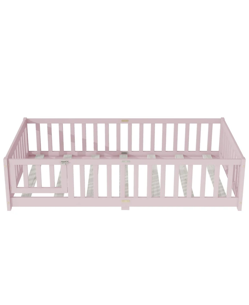 Streamdale Furniture Floor Bed with Fence and Door