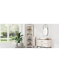 Streamdale Furniture Tall Corner Cabinet with Doors
