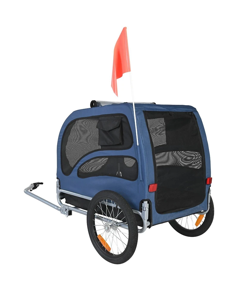 Cozito Dog Bike Trailer, 100 lb Capacity Folding Pet Bicycle Carrier with Quick Release Wheels