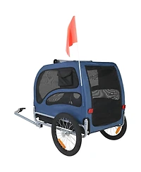 Cozito Dog Bike Trailer, 100 lb Capacity Folding Pet Bicycle Carrier with Quick Release Wheels
