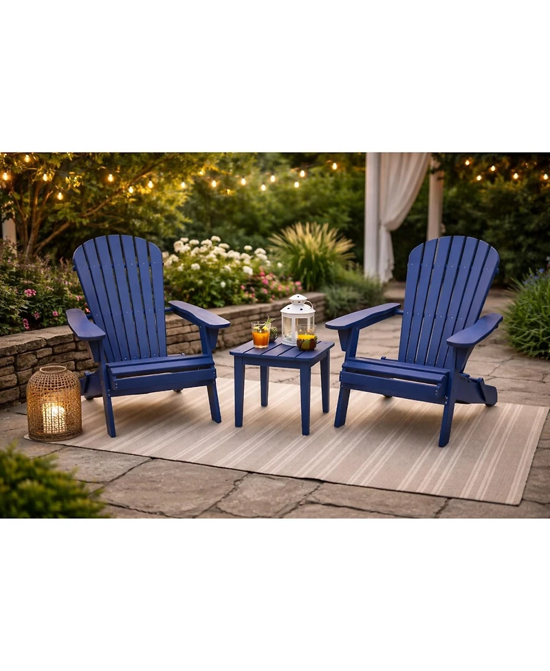 Jiallo Grand Collection Assembled Foldable Large Adirondack Chair Pine Wood