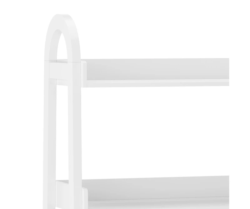 Buzz & Bloom Kids Open-Style Wood Bookshelf with 3 Shelves and Bottom Storage Bin
