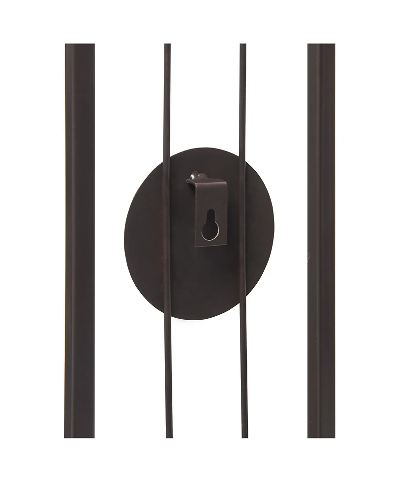 Danya B. 20" Decorative Metal Medallion Pillar Candle Sconces - Set of 2