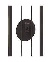 Danya B. 20" Decorative Metal Medallion Pillar Candle Sconces - Set of 2