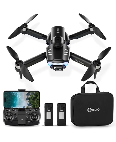 Contixo F19 Arvo Foldable Drone with 1080P Hd Camera, Fpv, Obstacle Avoidance, 2 Batteries, Brushless Motors and Led Lights