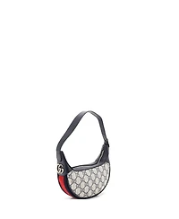 Pre-Owned Gucci Mini Ophidia Half Moon Bag Gg Coated Canvas