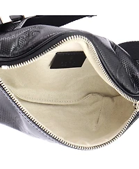 Pre-Owned Gucci Small Belt Bag Gg Embossed Perforated Leather