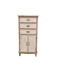 Streamdale Furniture Wooden Storage Cabinet with Cutout Door and 3 Drawers