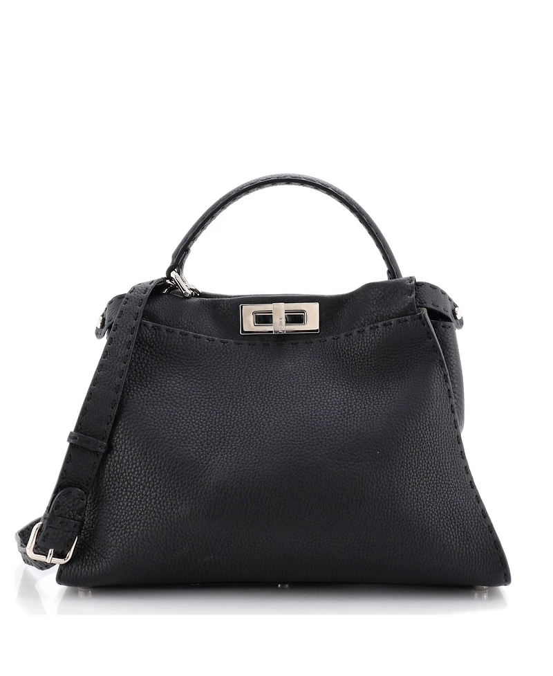 Pre-Owned Fendi Medium Selleria Peekaboo Bag Leather
