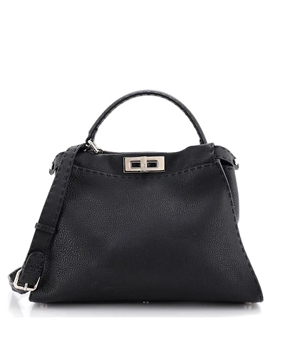Pre-Owned Fendi Medium Selleria Peekaboo Bag Leather