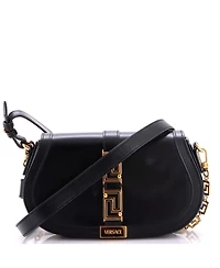 Pre-Owned Versace Medium Greca Goddess Shoulder Bag Leather
