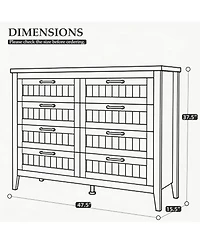 gaomon Farmhouse 5 Drawer Dresser with Charging Station and Led Lights, Slim Wooden Bedroom Dresser