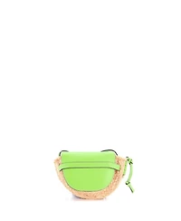 Pre-Owned Loewe Mini Gate Leather Shoulder Leather with Raffia
