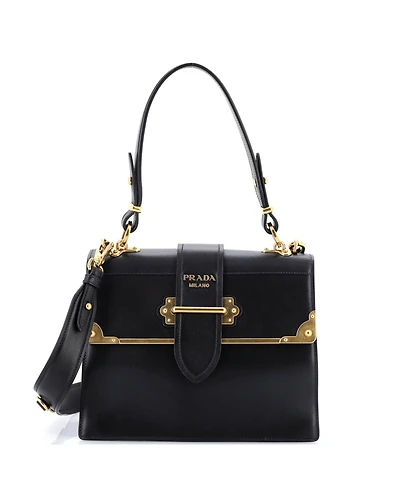 Pre-Owned Prada Medium Cahier Convertible Shoulder Bag City Calf and Saffiano