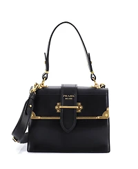 Pre-Owned Prada Medium Cahier Convertible Shoulder Bag City Calf and Saffiano