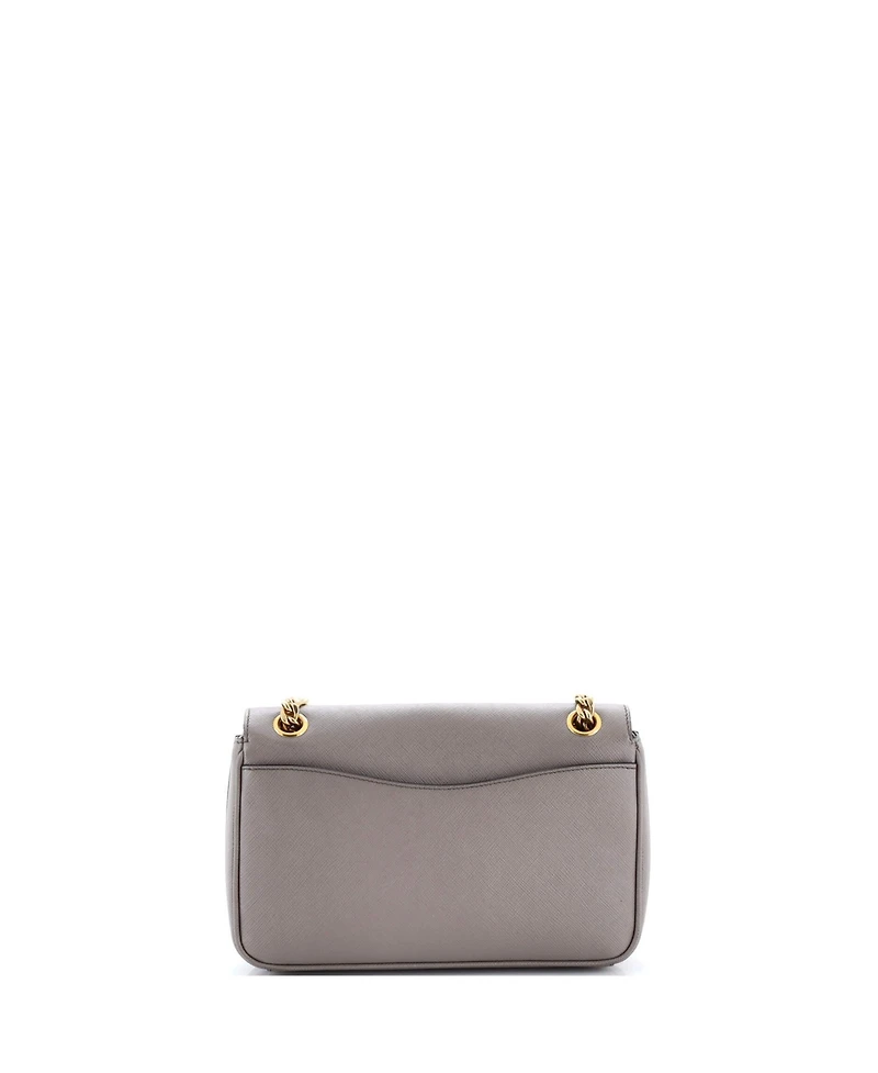 Pre-Owned Prada Small Pattina Flap Shoulder Bag Saffiano Leather